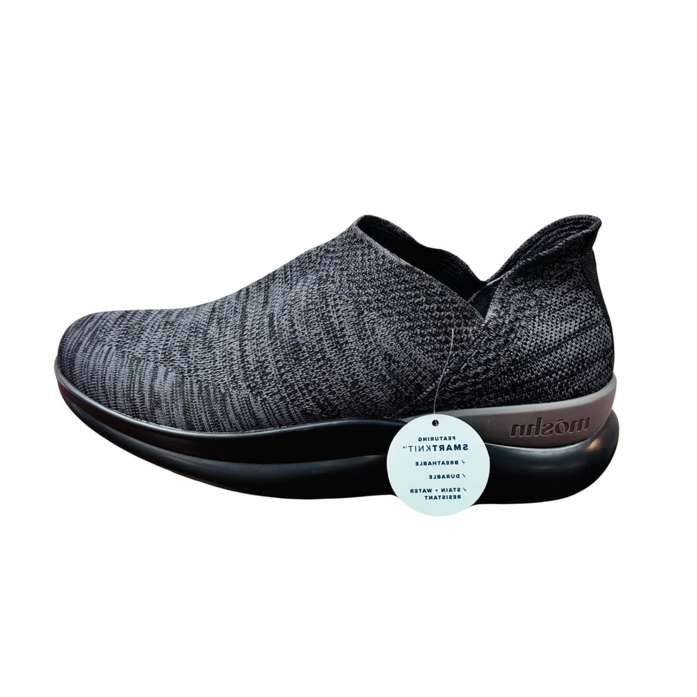 NWT Moshn Vigor SmartKnit Slip On Shoes womens Grey Black Oil Slip Resistant